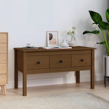 Gossi masuta de cafea, maro miere, 102x49x55 cm, lemn masiv de pin