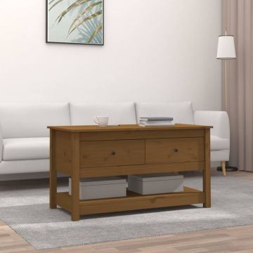 Gossi masuta de cafea, maro miere, 102x49x55 cm, lemn masiv de pin