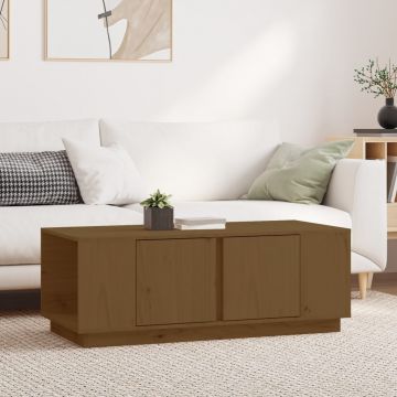 Gossi masuta de cafea, maro miere, 110x50x40 cm, lemn masiv de pin