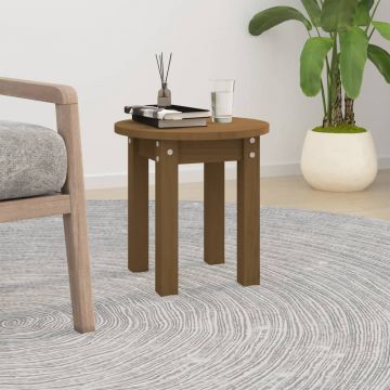 Gossi masuta de cafea, maro miere, Ø 35x35 cm, lemn masiv de pin