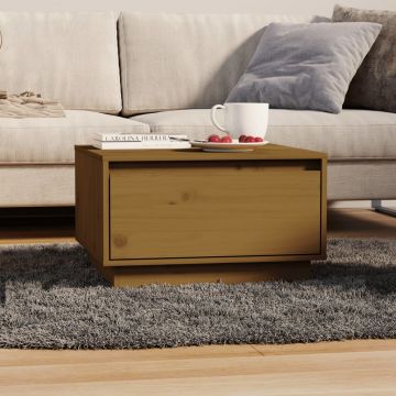 Gossi masuta de cafea,maro miere,55x56x32 cm,lemn masiv de pin