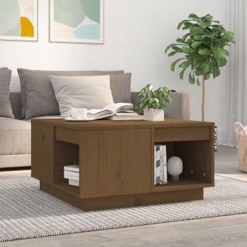 Gossi masuta de cafea, maro miere, 60x61x32,5 cm, lemn masiv de pin