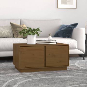 Gossi masuta de cafea, maro miere, 80x50x40 cm, lemn masiv de pin
