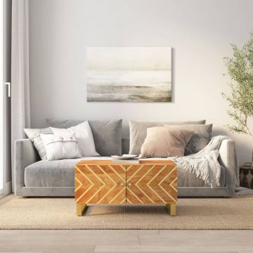 Gossi masuta de cafea, maro si negru, 80x50x40 cm, lemn masiv mango
