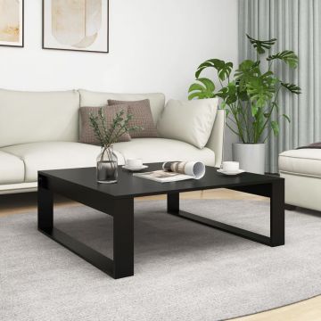 Gossi masuta de cafea, negru, 100x100x35 cm, lemn prelucrat