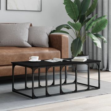 Gossi masuta de cafea, negru, 100x50x35,5 cm, lemn compozit