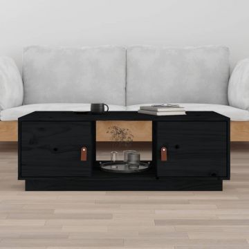 Gossi masuta de cafea, negru, 100x50x35 cm, lemn masiv de pin