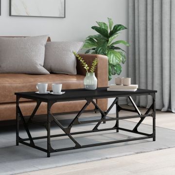 Gossi masuta de cafea, negru, 100x50x40 cm, lemn prelucrat