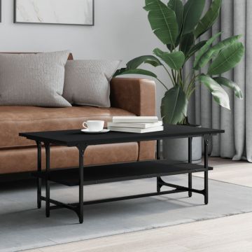 Gossi masuta de cafea, negru, 100x50x40 cm, lemn prelucrat