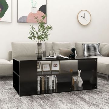 Gossi masuta de cafea, negru, 100x50x40 cm, lemn prelucrat