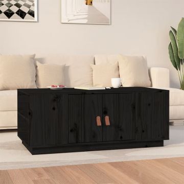 Gossi masuta de cafea, negru, 100x50x41 cm, lemn masiv de pin