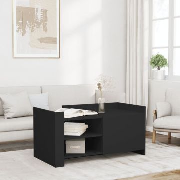 Gossi masuta de cafea, negru, 100x50x50 cm, lemn prelucrat