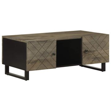 Gossi masuta de cafea, negru, 100x54x40 cm, lemn masiv de mango