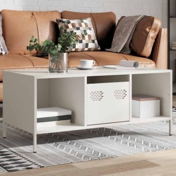 Gossi masuta de cafea, negru, 101,5x50x43,5 cm, otel laminat la rece