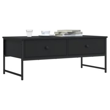 Gossi masuta de cafea, negru, 101x49x39,5 cm, lemn prelucrat