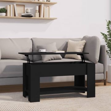 Gossi masuta de cafea, negru, 101x49x52 cm, lemn prelucrat
