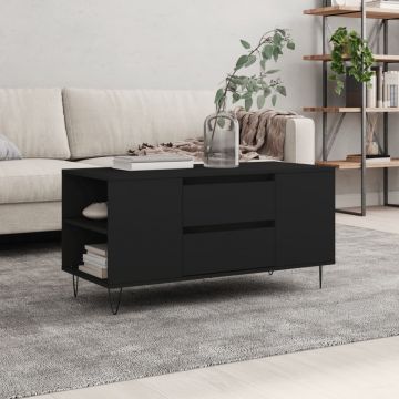 Gossi masuta de cafea, negru, 102x44,5x50 cm, lemn prelucrat