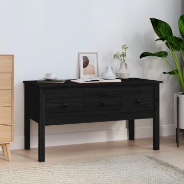 Gossi masuta de cafea, negru, 102x49x55 cm, lemn masiv de pin