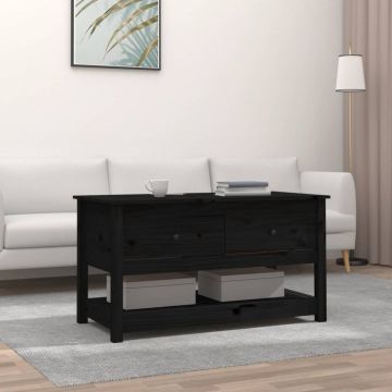 Gossi masuta de cafea, negru, 102x49x55 cm, lemn masiv de pin