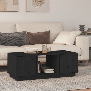 Gossi masuta de cafea, negru, 110x50x40 cm, lemn masiv de pin
