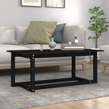Gossi masuta de cafea, negru, 110x55x45 cm, lemn masiv de pin