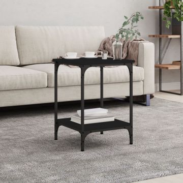 Gossi masuta de cafea, negru, 40x40x55 cm, lemn prelucrat