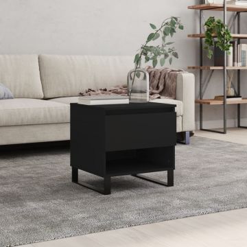 Gossi masuta de cafea, negru, 50x46x50 cm, lemn prelucrat