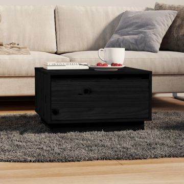 Gossi masuta de cafea, negru, 55x56x32 cm, lemn masiv de pin