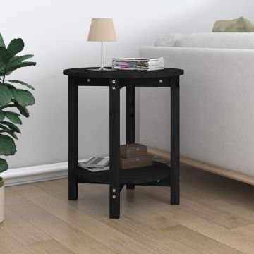 Gossi masuta de cafea, negru, Ø 55x60 cm, lemn masiv de pin