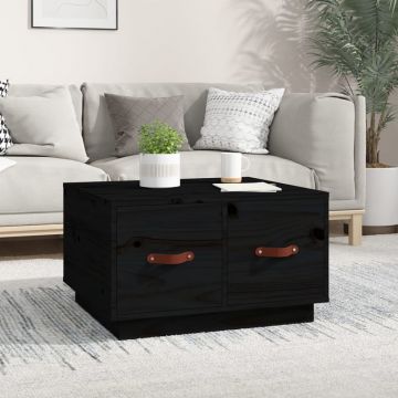 Gossi masuta de cafea, negru, 60x53x35 cm, lemn masiv de pin