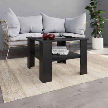 Gossi masuta de cafea, negru, 60x60x42 cm, lemn prelucrat
