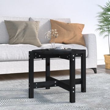 Gossi masuta de cafea, negru, Ø 62,5x45 cm, lemn masiv de pin