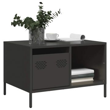Gossi masuta de cafea, negru, 68,5x50x43,5 cm, otel laminat la rece