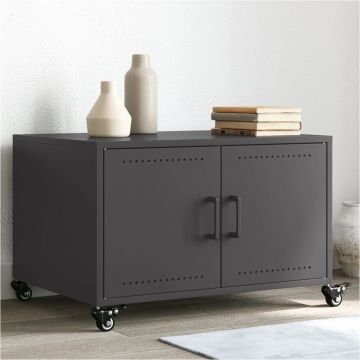 Gossi masuta de cafea, negru, 68x50x43,5 cm, otel laminat la rece