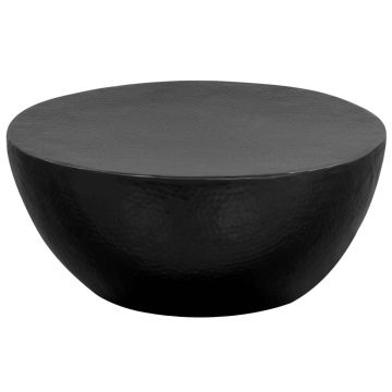 Gossi masuta de cafea, negru, 70 x 30 cm, aluminiu batut cu ciocanul