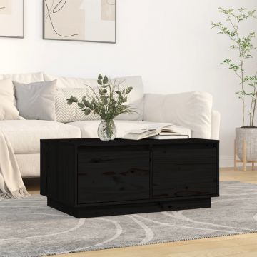 Gossi masuta de cafea, negru, 80x50x35 cm, lemn masiv de pin
