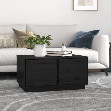 Gossi masuta de cafea, negru, 80x50x40 cm, lemn masiv de pin