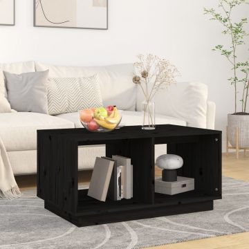 Gossi masuta de cafea, negru, 80x50x40 cm, lemn masiv de pin