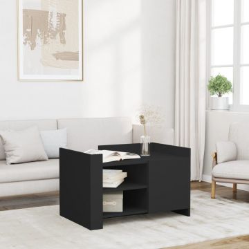 Gossi masuta de cafea, negru, 80x50x50 cm, lemn prelucrat