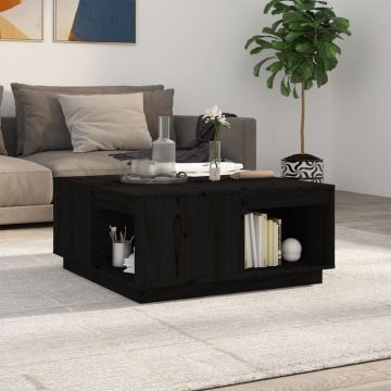 Gossi masuta de cafea, negru, 80x81x36,5 cm, lemn masiv de pin