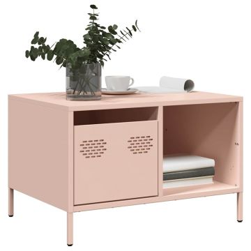 Gossi masuta de cafea, roz, 68,5x50x43,5 cm, otel laminat la rece