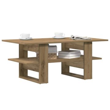 Gossi masuta de cafea, stejar artizanal, 102x55x42 cm, lemn prelucrat