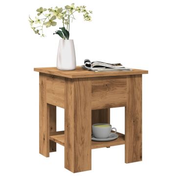 Gossi masuta de cafea, stejar artizanal, 40x40x42 cm, lemn prelucrat
