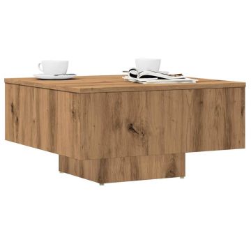 Gossi masuta de cafea, stejar artizanal, 60x60x31,5 cm lemn prelucrat