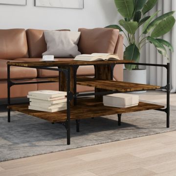 Gossi masuta de cafea, stejar fumuriu, 100x100x48,5cm, lemn prelucrat