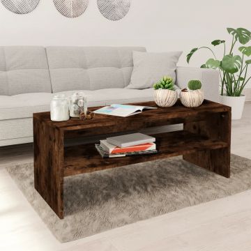 Gossi masuta de cafea, stejar fumuriu, 100x40x40 cm, lemn prelucrat