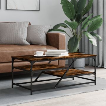 Gossi masuta de cafea, stejar fumuriu, 100x49x40 cm, lemn prelucrat