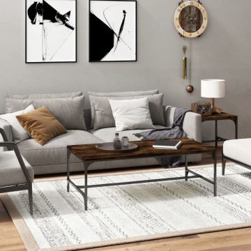 Gossi masuta de cafea, stejar fumuriu, 100x50x35 cm, lemn prelucrat