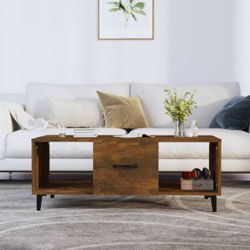 Gossi masuta de cafea, stejar fumuriu, 102x50x40 cm, lemn prelucrat