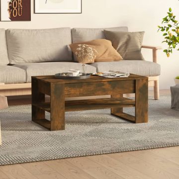 Gossi masuta de cafea, stejar fumuriu, 102x55x45 cm, lemn prelucrat